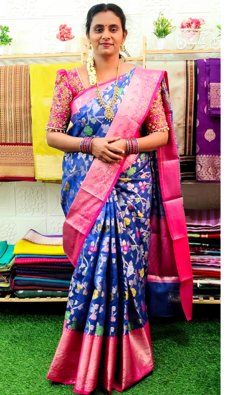 Semi Banarasi Saree - Image 1